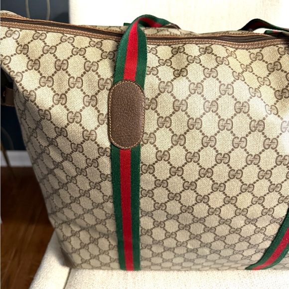 Authentic GUCCI travel bag/ XL tote brown monogram coated canvas - Picture 7 of 16